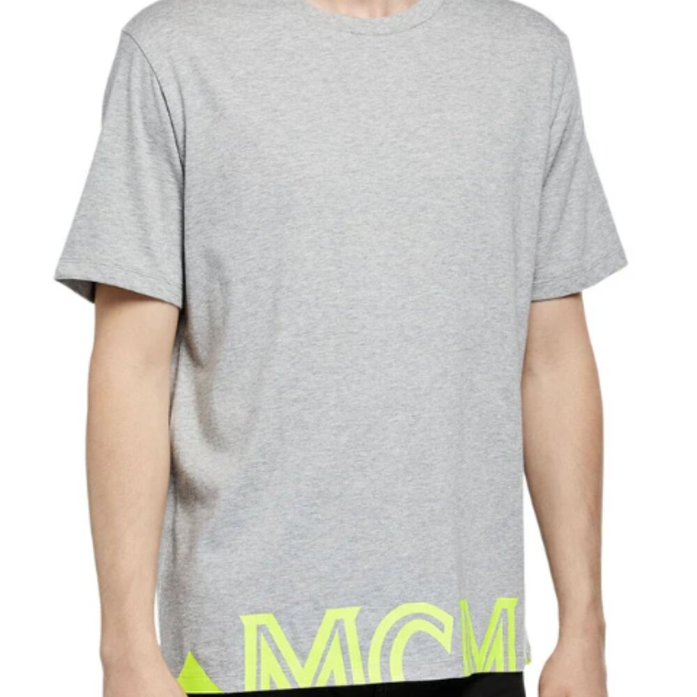 Men's Gray MCM Graphic Logo T-shirt - Size Medium